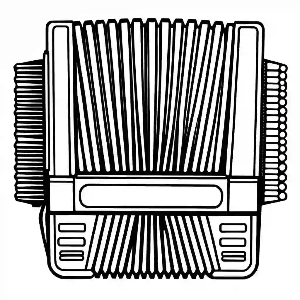 Accordion coloring pages